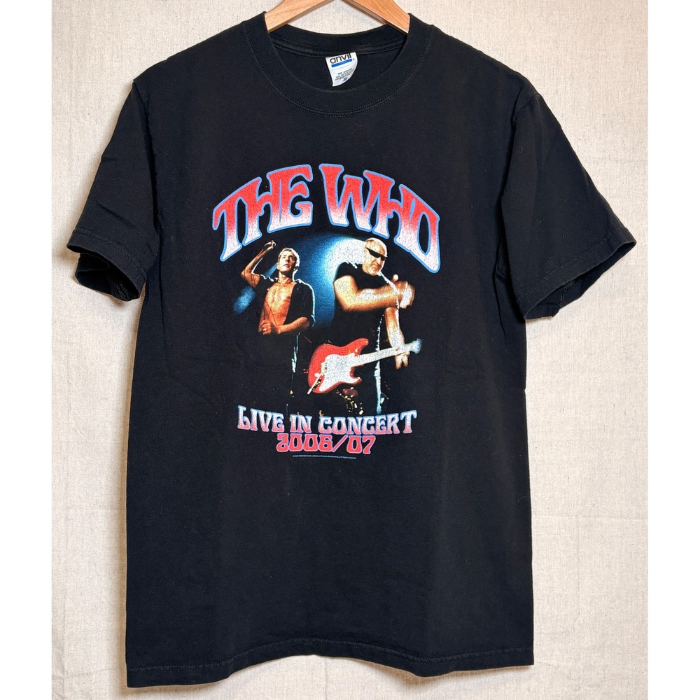 The‎ Who Live In Concert 2006/07 Tour T-Shirt Mens Medium Black Anvil Rock Band